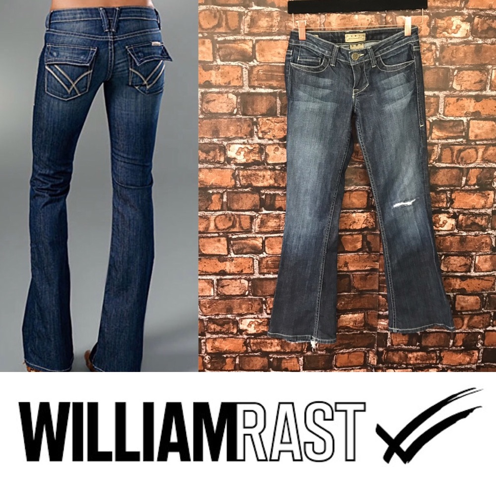 William Rast Distressed Belle Flare Jeans